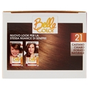 Garnier Belle Color Colore Luminoso, Tinta per Capelli Bianchi 21 Castano Chiaro Dorato Naturale